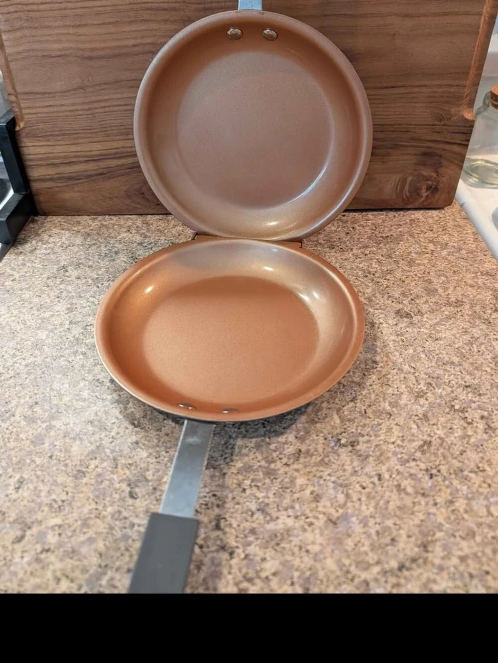 Double-Sided Non-Stick Flip Frying Pans.  Have 2